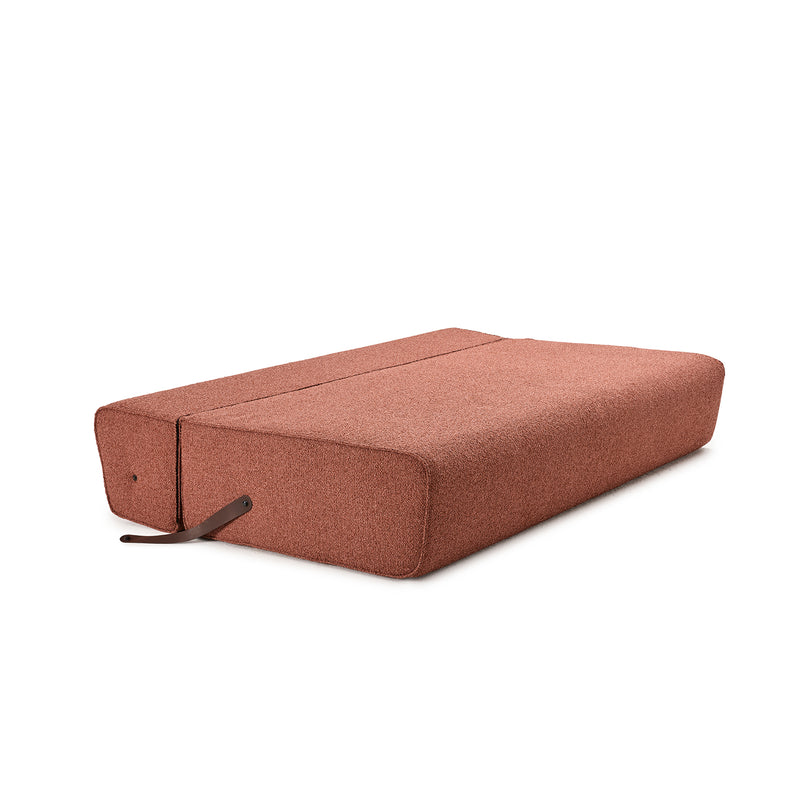 moeller design | slounge sofa bed | loop burgundy 34 + leather strap