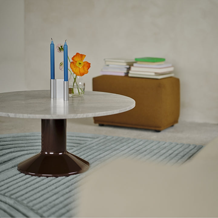 muuto | midst coffee table | grey marble | dark red