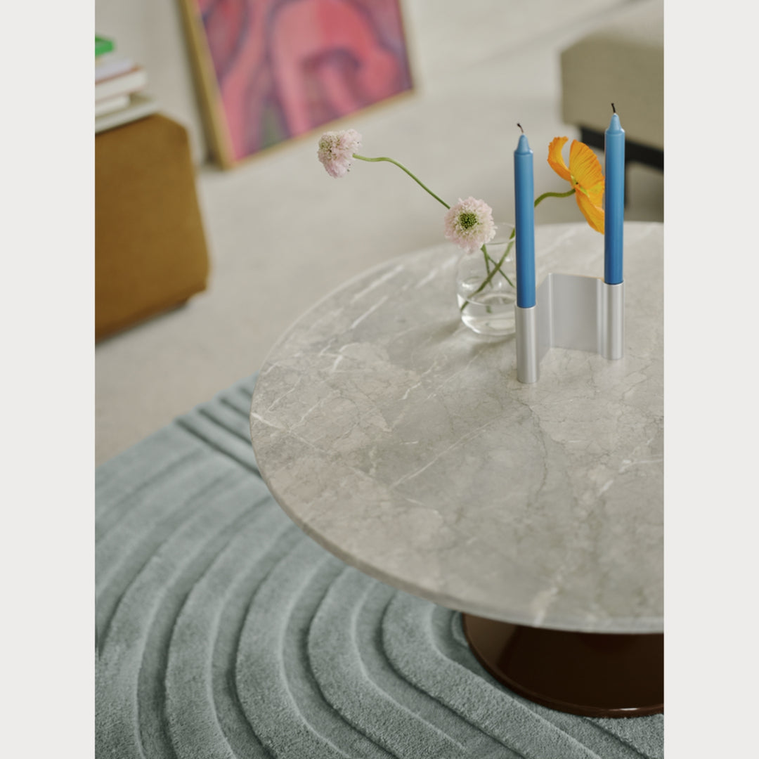 muuto | midst coffee table | grey marble | dark red