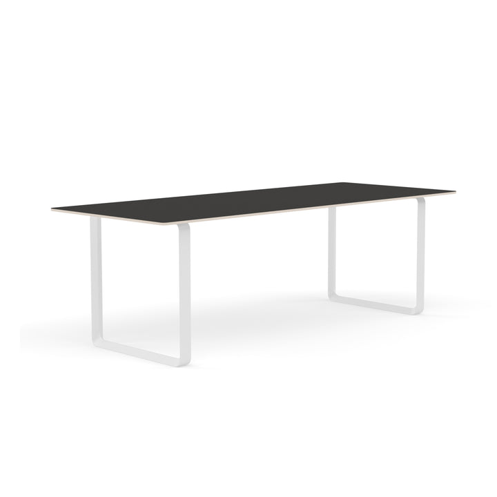 muuto | 70/70 table | black linoleum + white base 225x90cm