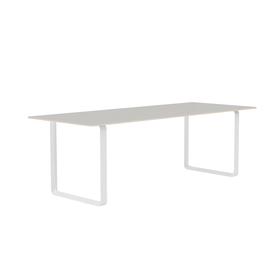 muuto | 70/70 table | grey linoleum + white base 225x90cm