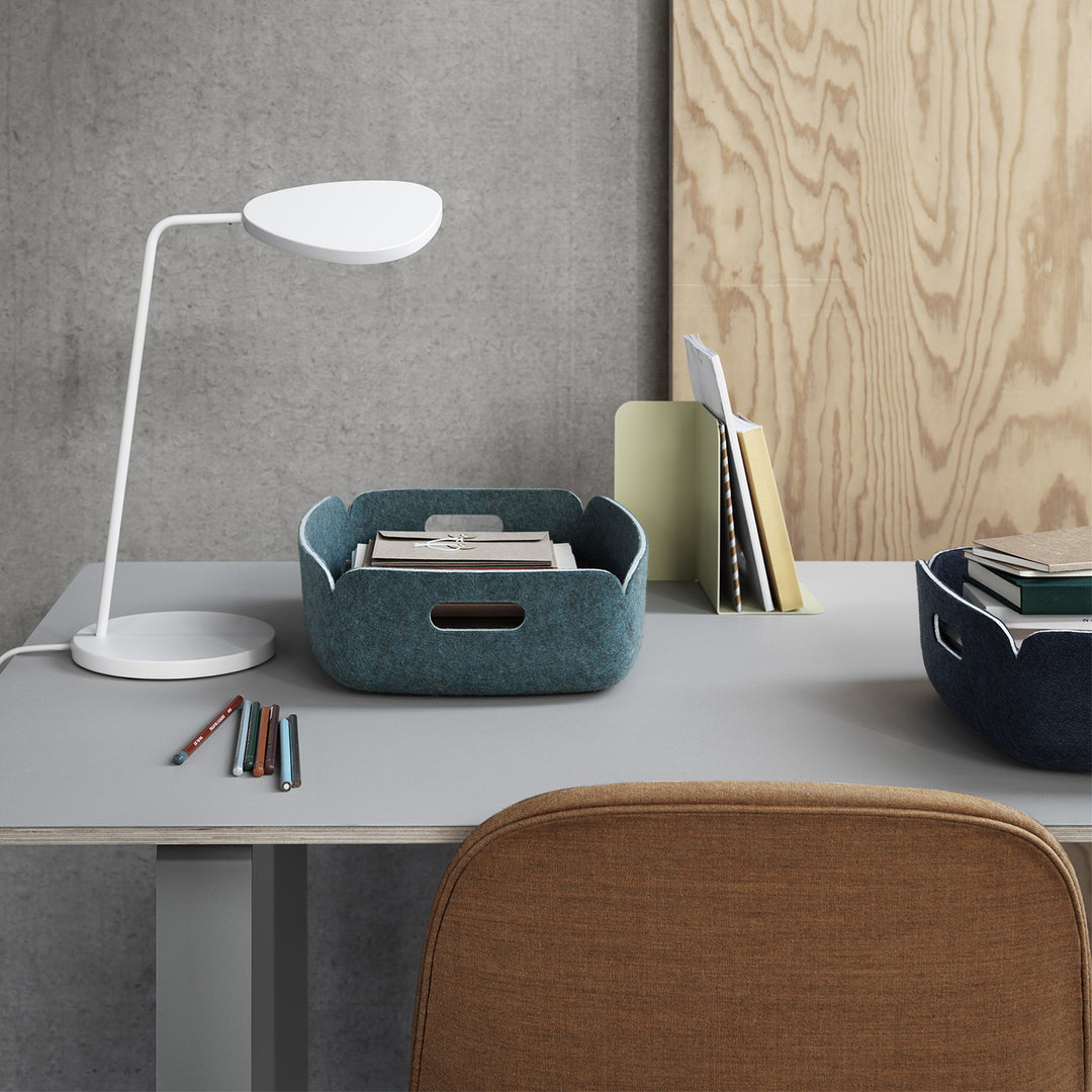 muuto | 70/70 table | grey linoleum + white base 225x90cm