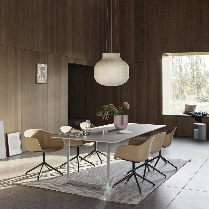 muuto | 70/70 table | grey linoleum + white base 225x90cm