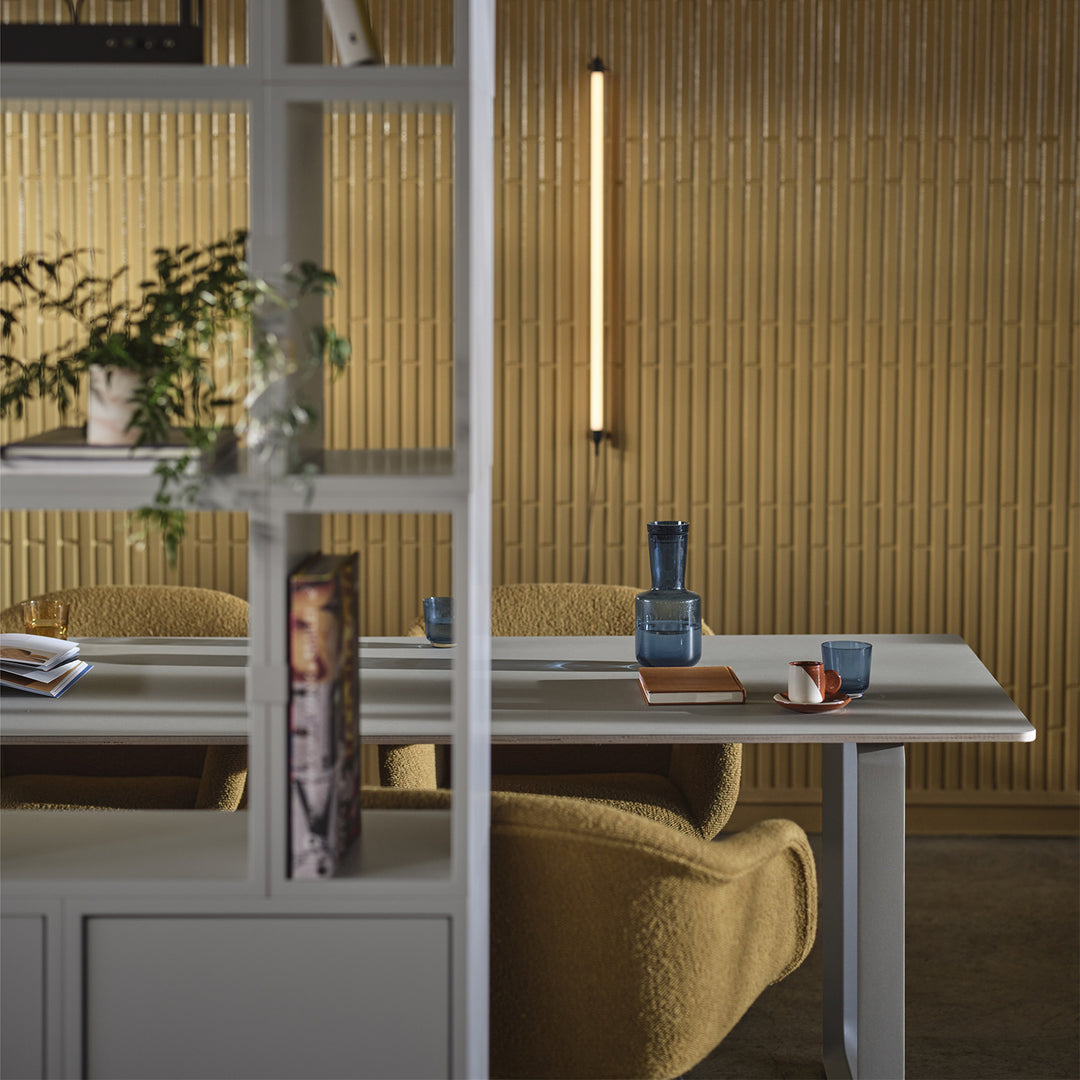 muuto | 70/70 table | grey linoleum + white base 225x90cm