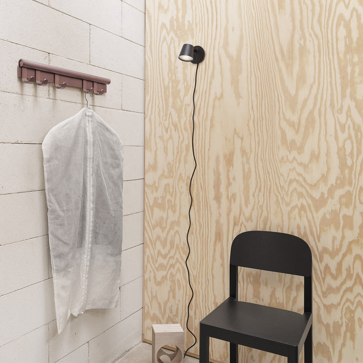 muuto | coil coat rack | plum 60cm