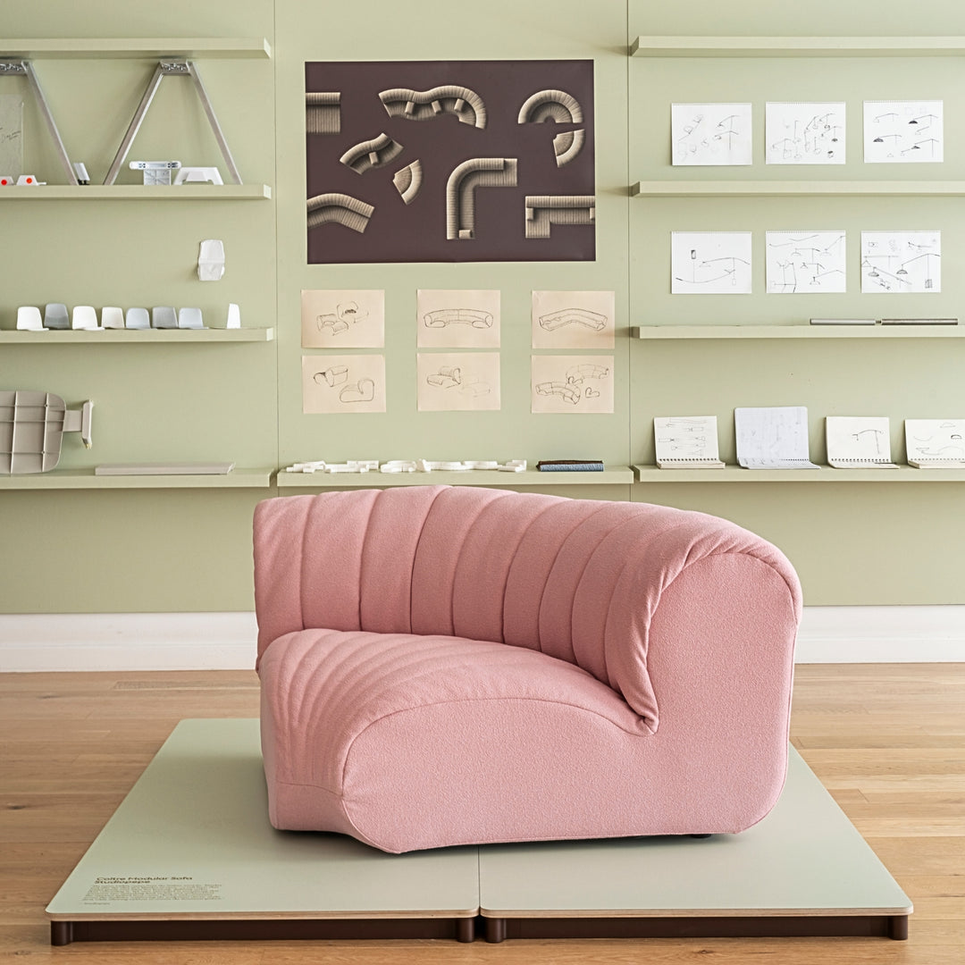 muuto | coltre modular sofa | corner module (B) | fabric - turf burgundy