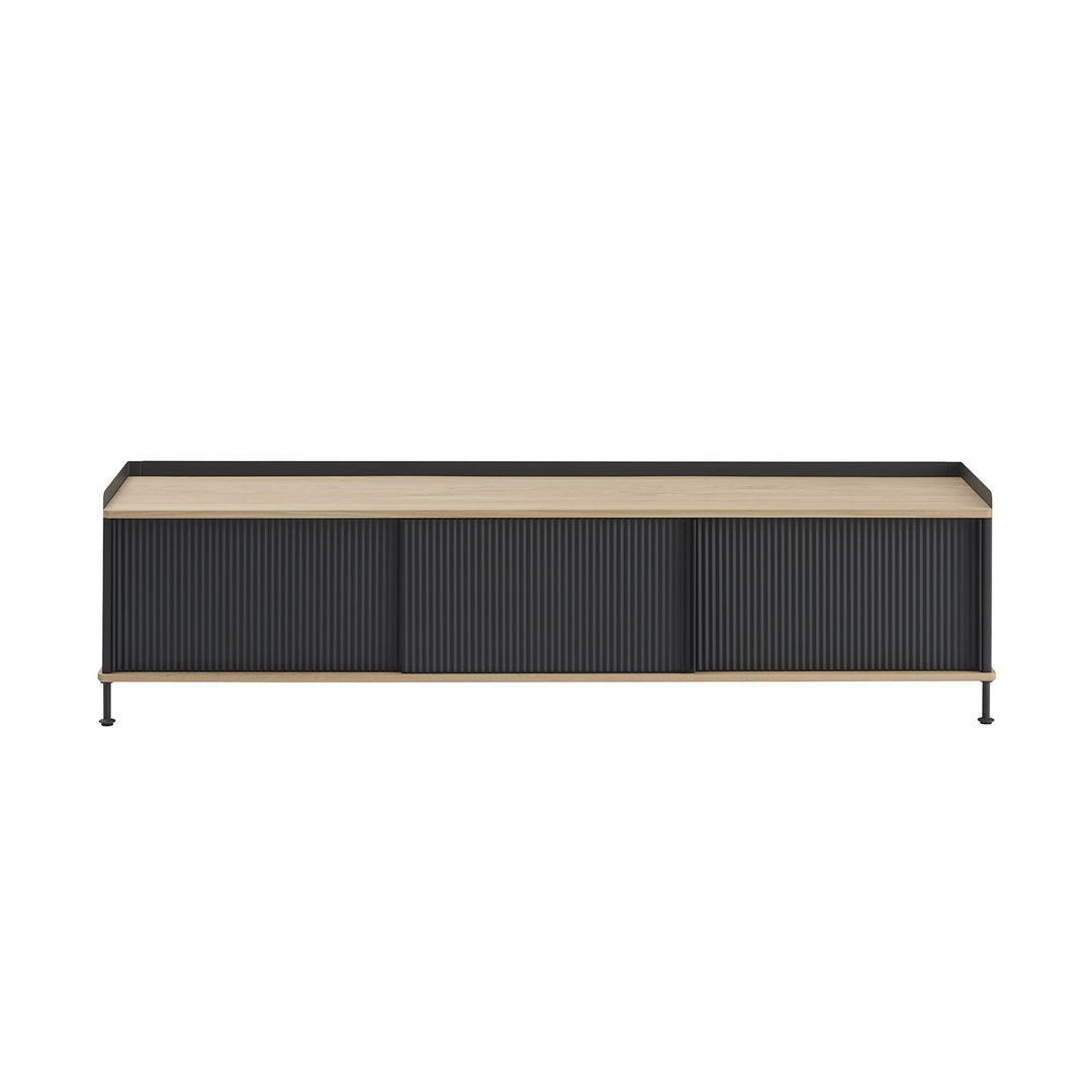 muuto | enfold sideboard low long | anthracite black + oiled oak