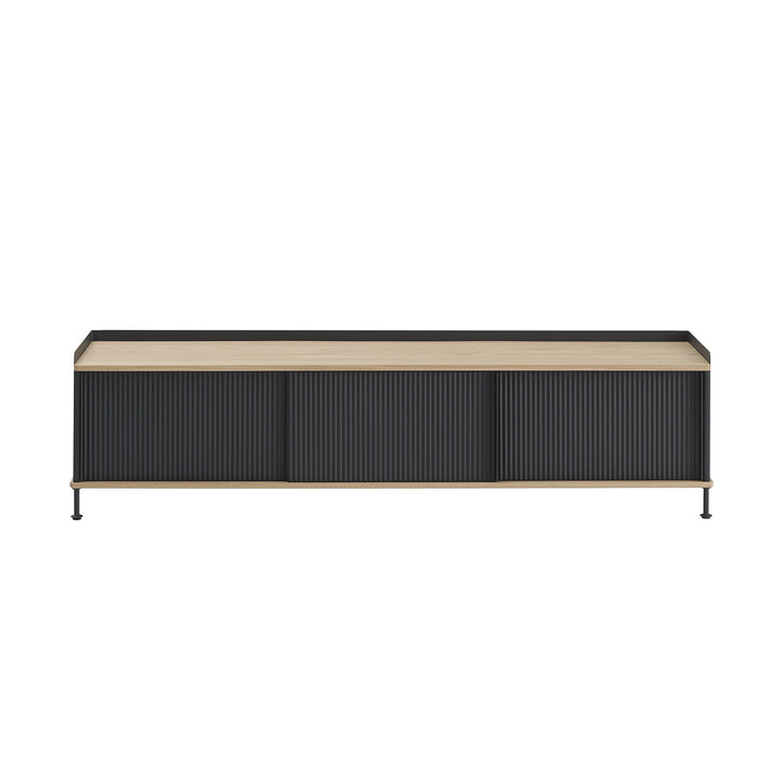 muuto | enfold sideboard low long | anthracite black + oiled oak