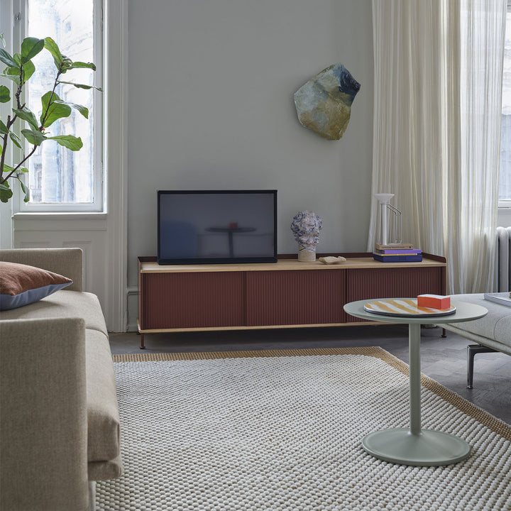 muuto | enfold sideboard low long | grey + oiled oak