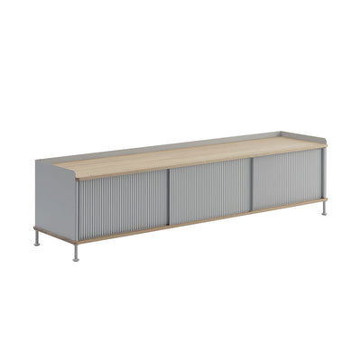 muuto | enfold sideboard low long | grey + oak