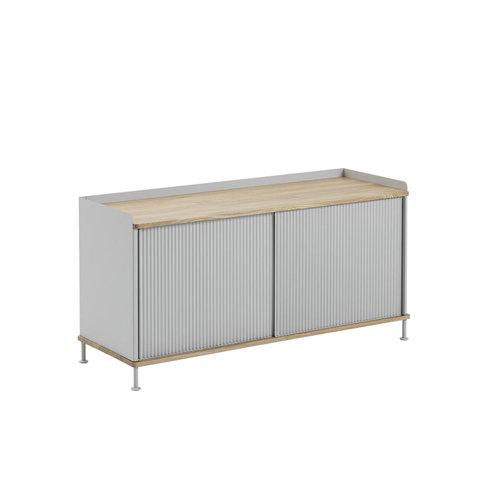 muuto | enfold sideboard low | grey + oiled oak