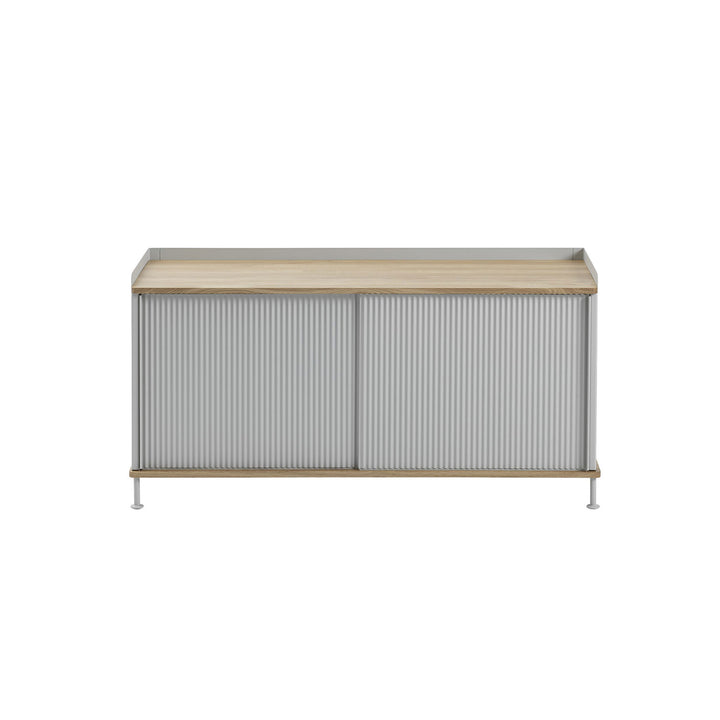 muuto | enfold sideboard low | grey + oiled oak
