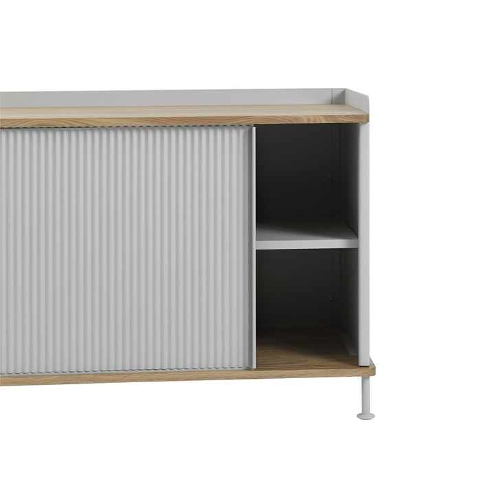 muuto | enfold sideboard low | grey + oiled oak