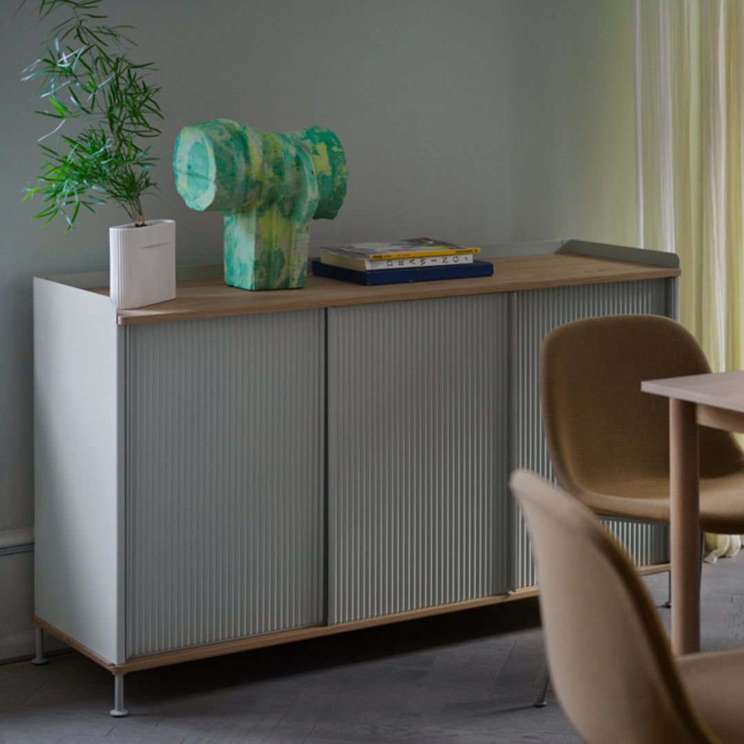 muuto | enfold sideboard low | grey + oak