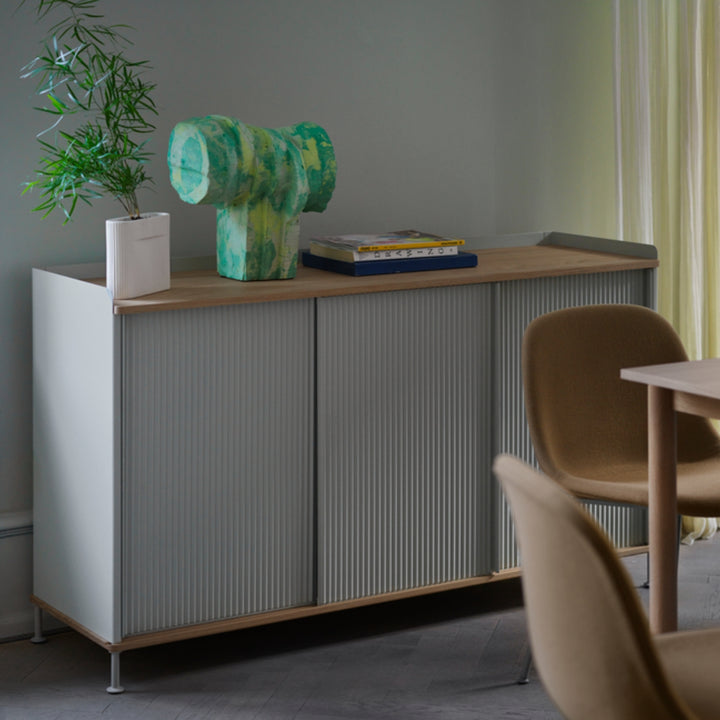 muuto | enfold sideboard low | grey + oak