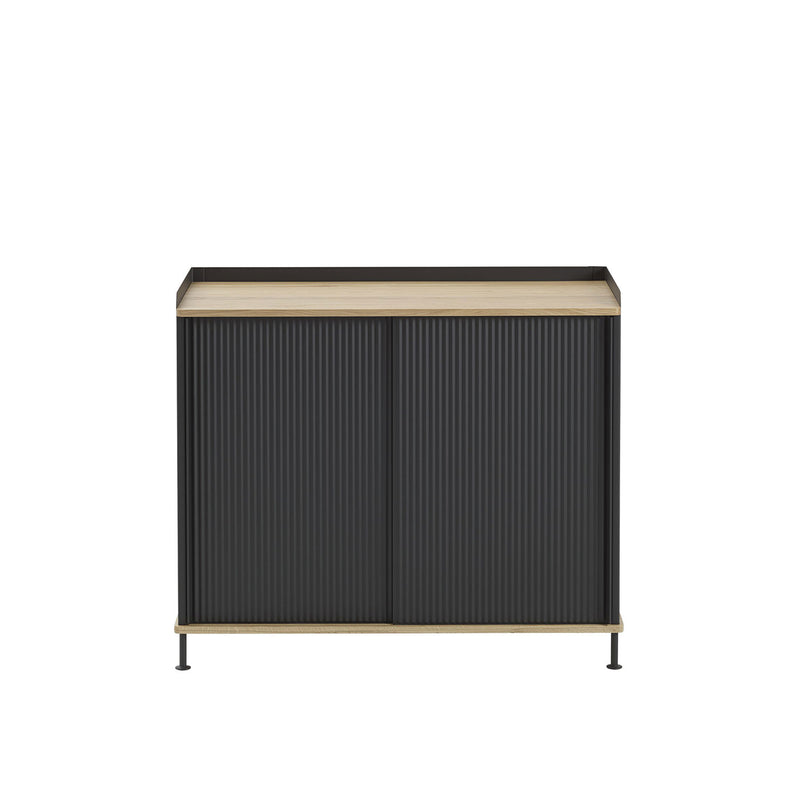 muuto | enfold sideboard tall | anthracite black + lacquered oak