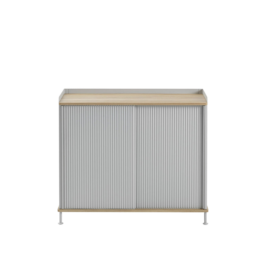 muuto | enfold sideboard tall | grey + oiled oak
