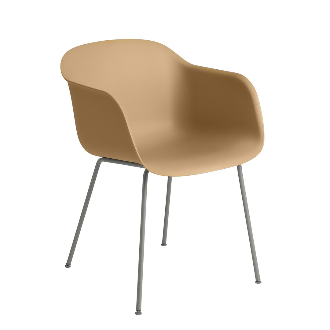muuto | fiber armchair | tube base | ochre recycled + grey ~ DC
