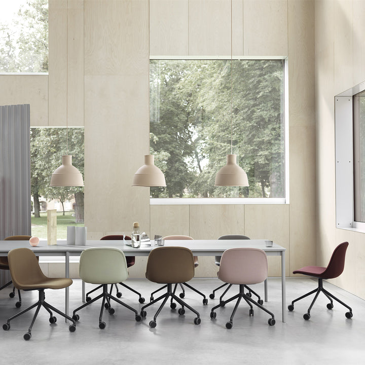 muuto fiber side chair swivel base gas lift castors refine lea top3 by design
