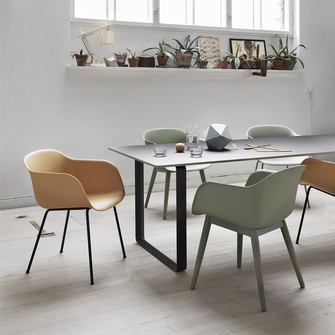 muuto | fiber armchair | tube base | ochre recycled + grey ~ DC
