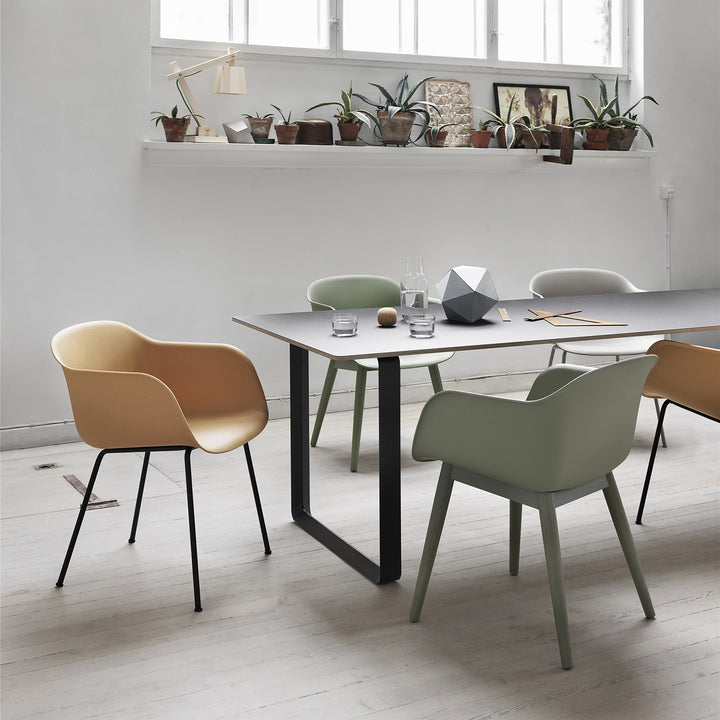 muuto | fiber armchair | tube base | ochre recycled + grey ~ DC
