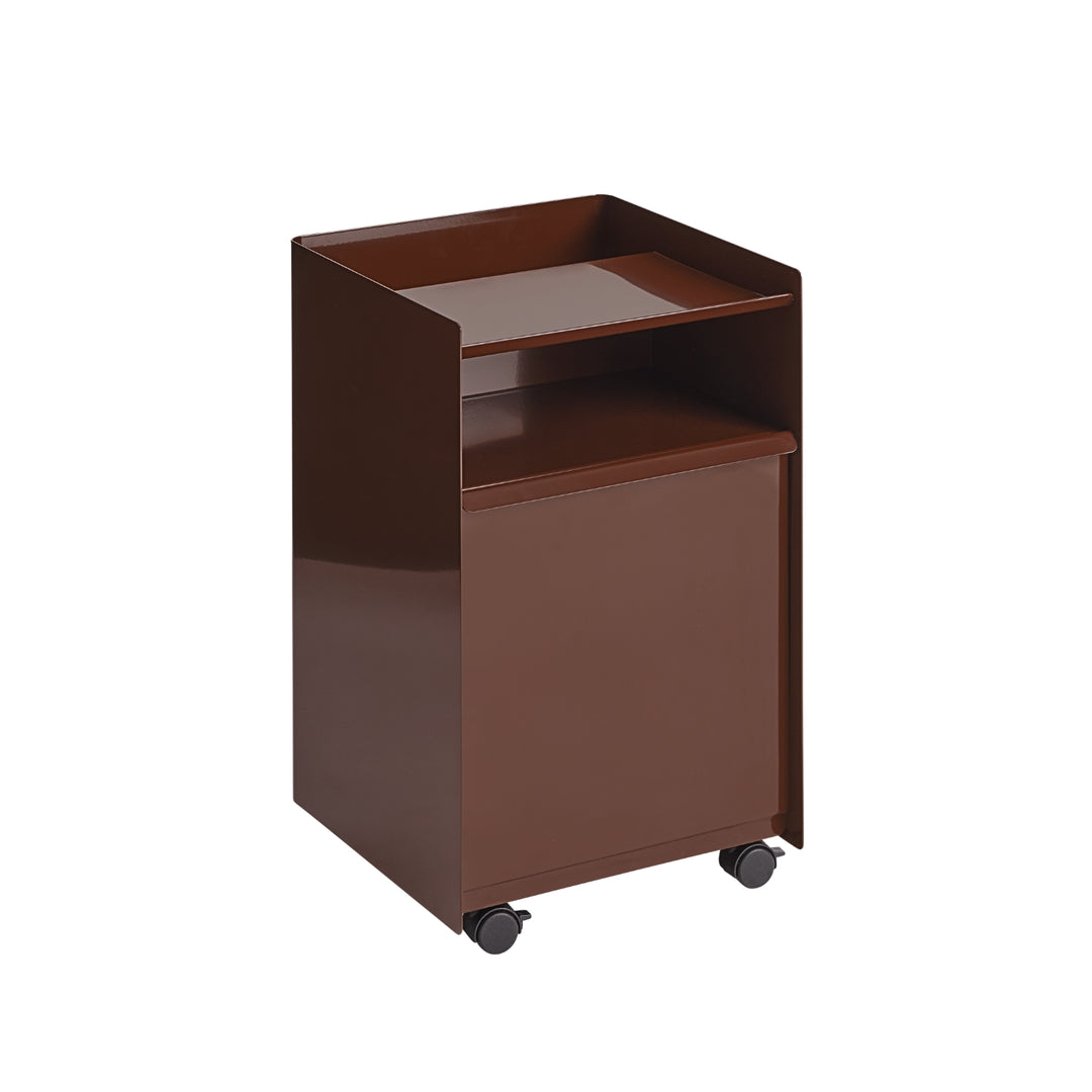 muuto | folded trolley | drawer - standard | dark red 61.5cm