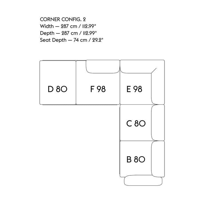muuto | in situ modular sofa | corner config 2 | ocean 32 ~ DC