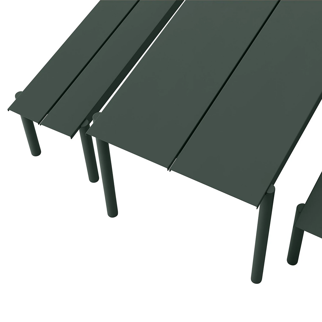 muuto | linear steel bench | dark green 170cm