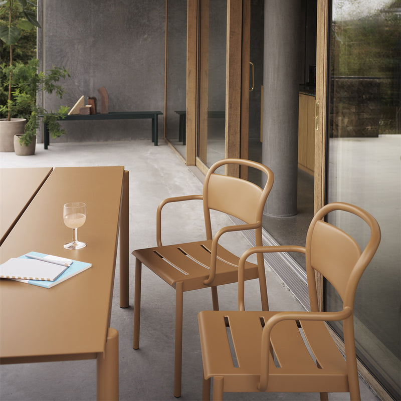 muuto | linear steel armchair | burnt orange