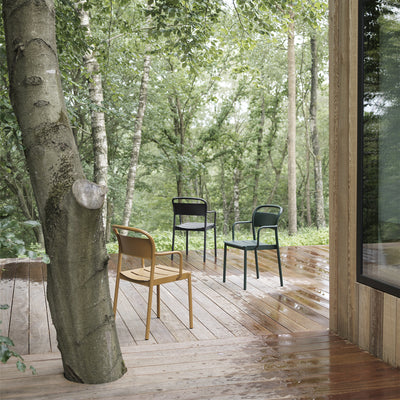 muuto | linear steel armchair | burnt orange