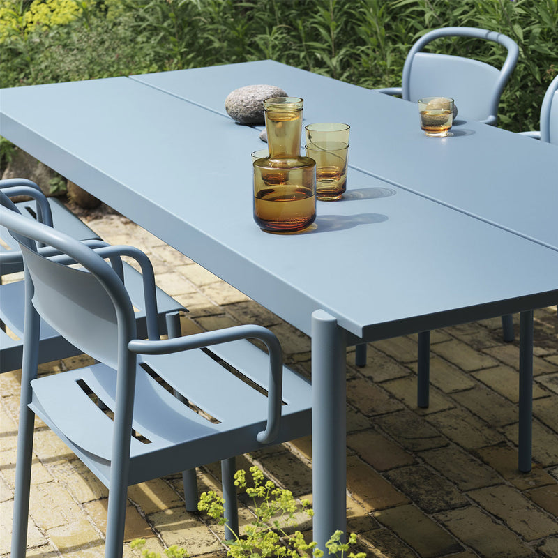 muuto | linear steel table 220cm | pale blue