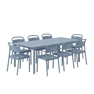muuto | linear steel table 220cm | pale blue