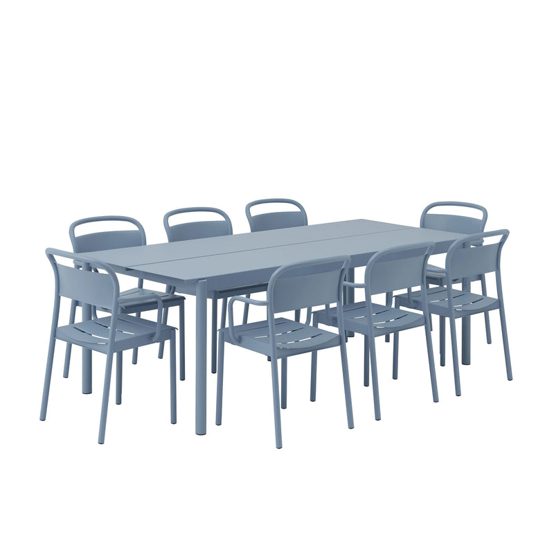 muuto | linear steel table | pale blue 220cm