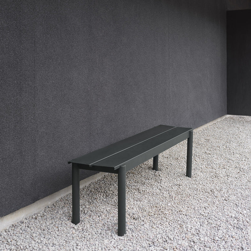 muuto | linear steel bench | anthracite black 170cm