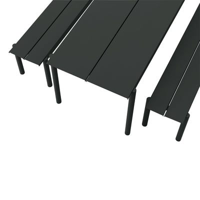 muuto | linear steel bench | anthracite black 170cm