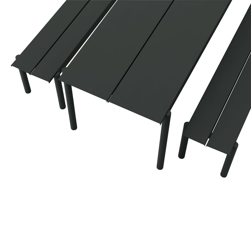 muuto | linear steel bench | anthracite black 110cm