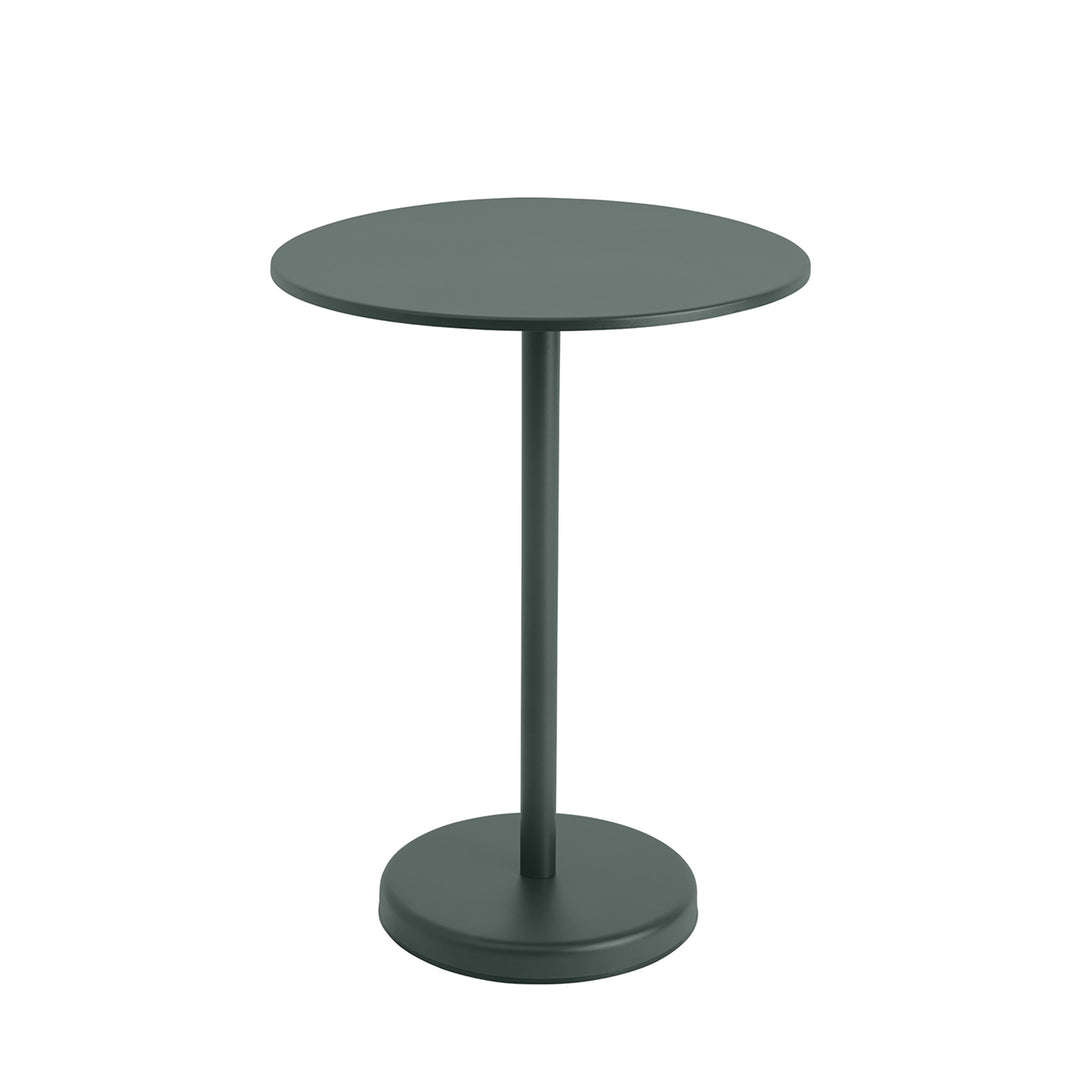 muuto | linear steel cafe table round | dark green 70x95cm