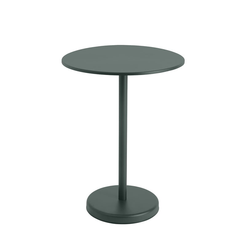 muuto | linear steel cafe table round | dark green 70x95cm