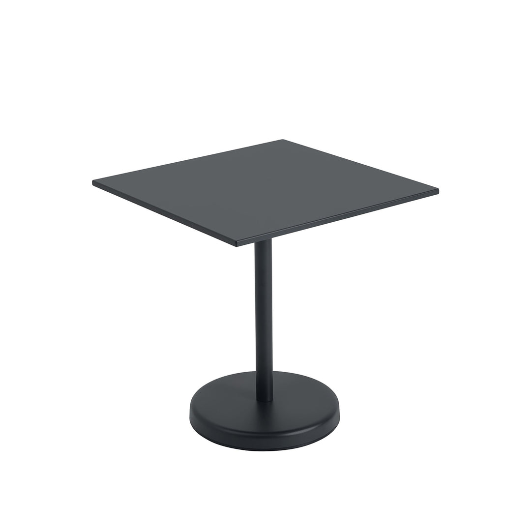 muuto | linear steel cafe table square | anthracite black 70x73cm