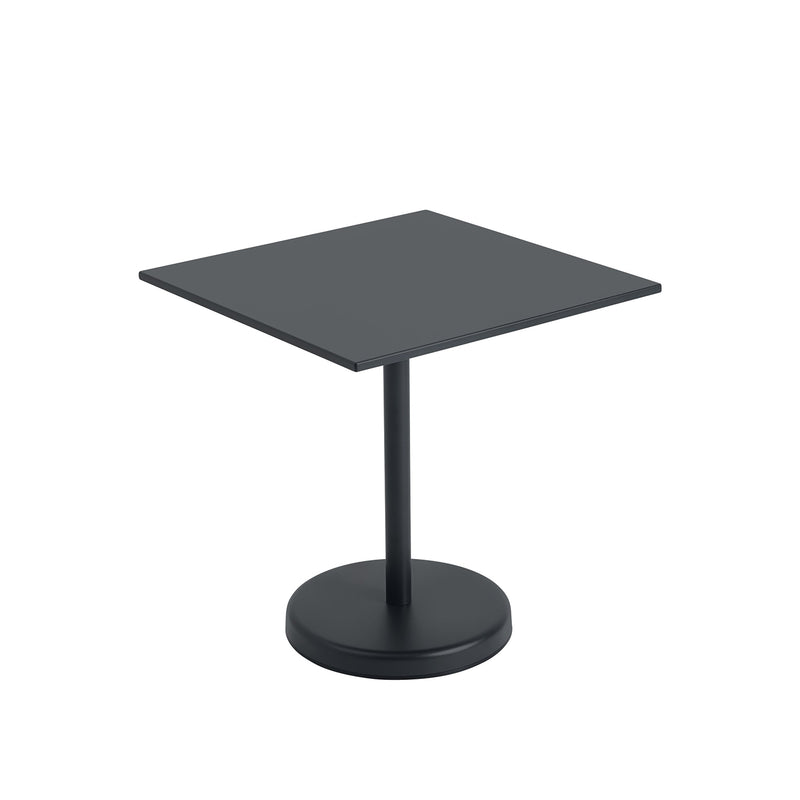 muuto | linear steel cafe table square | anthracite black 70x73cm