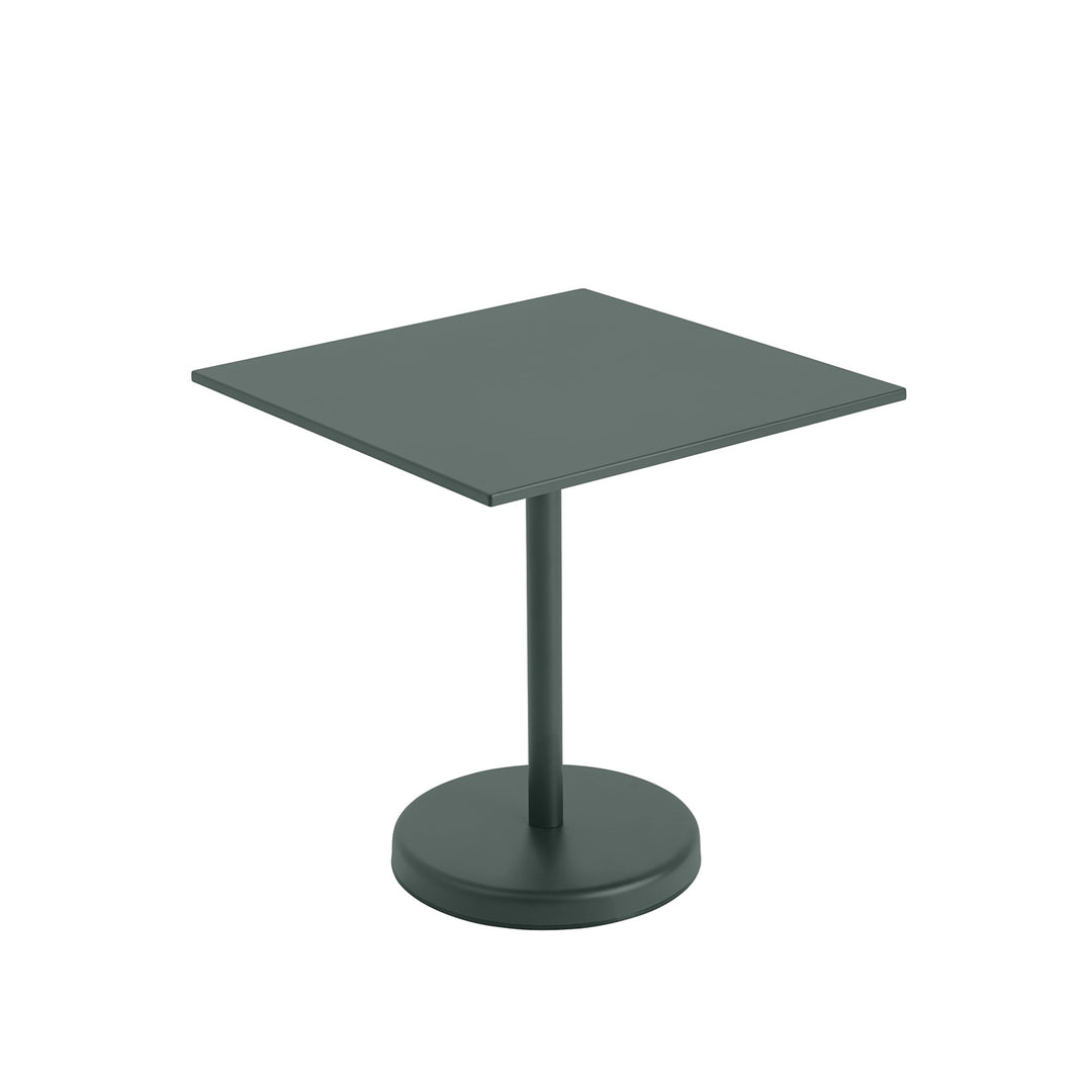 muuto | linear steel cafe table square | dark green 70x73cm