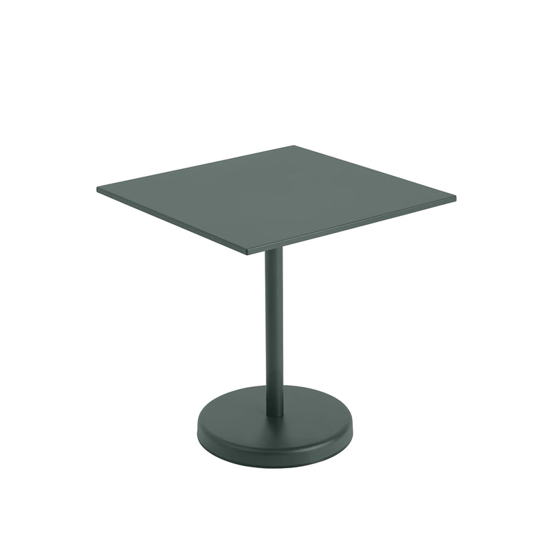 muuto | linear steel cafe table square | dark green 70x73cm