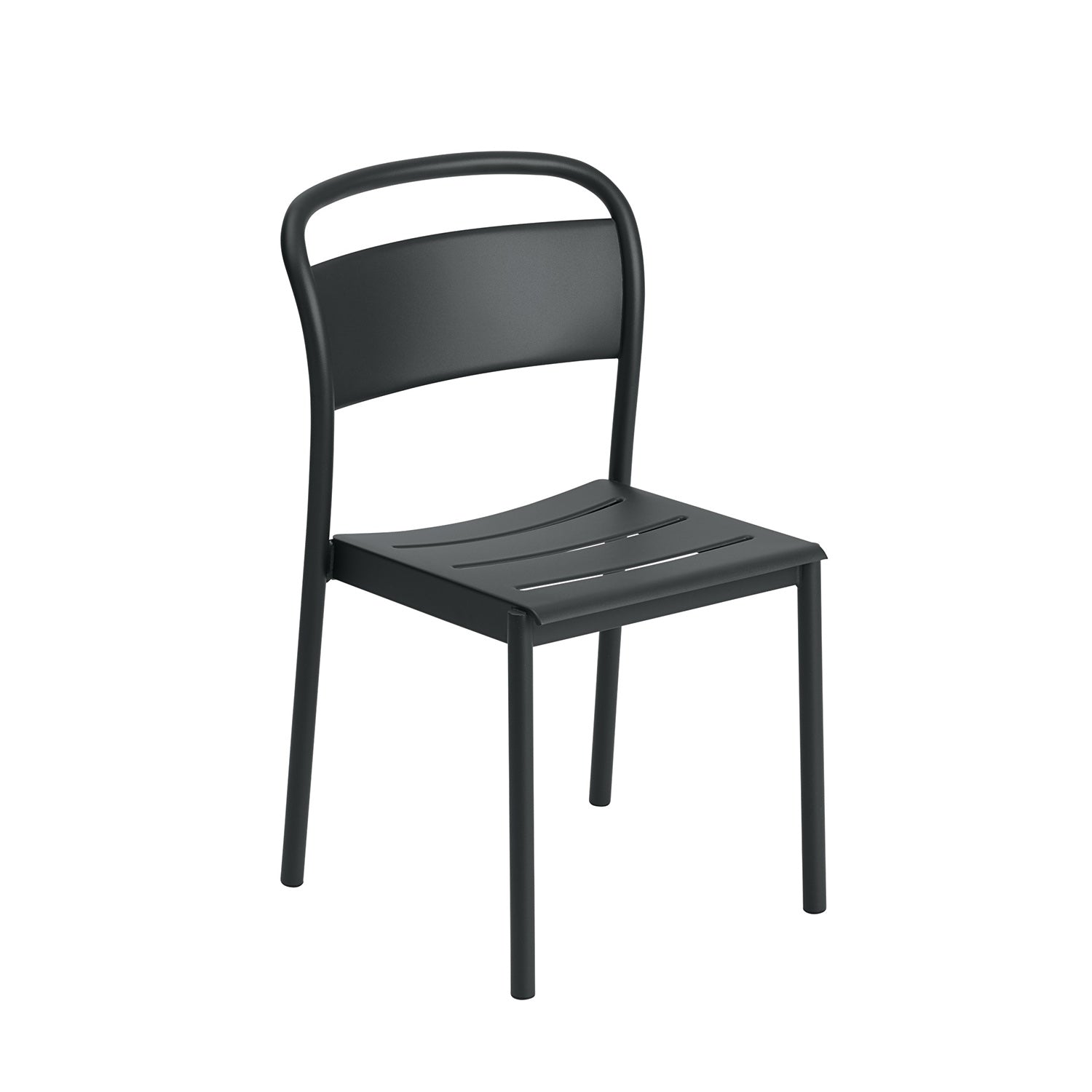 DINING BUNDLE | 6x linear steel side chairs black + linear steel table black 140cm