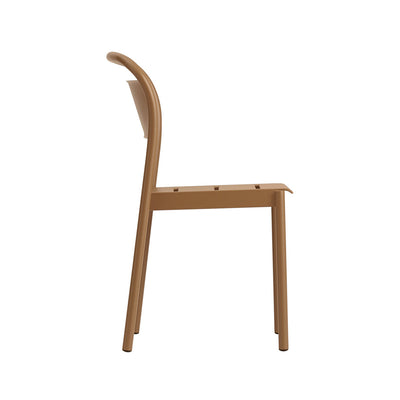 muuto | linear steel side chair | burnt orange
