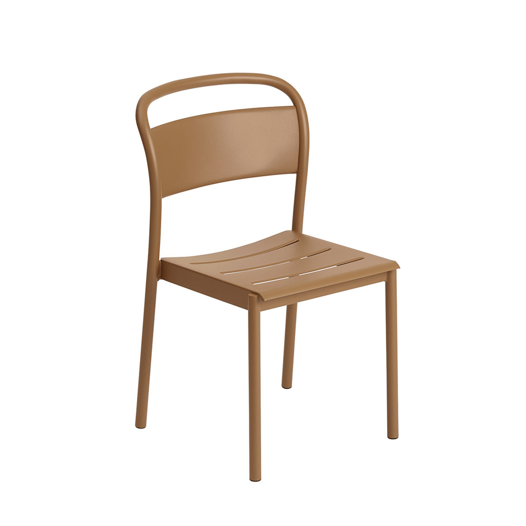 muuto | linear steel side chair | burnt orange