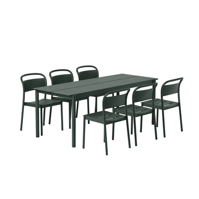 muuto | linear steel table 220cm | dark green