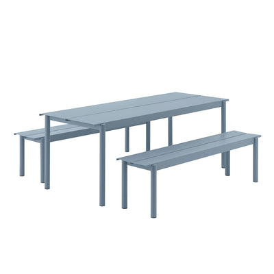 muuto | linear steel table | pale blue 200cm