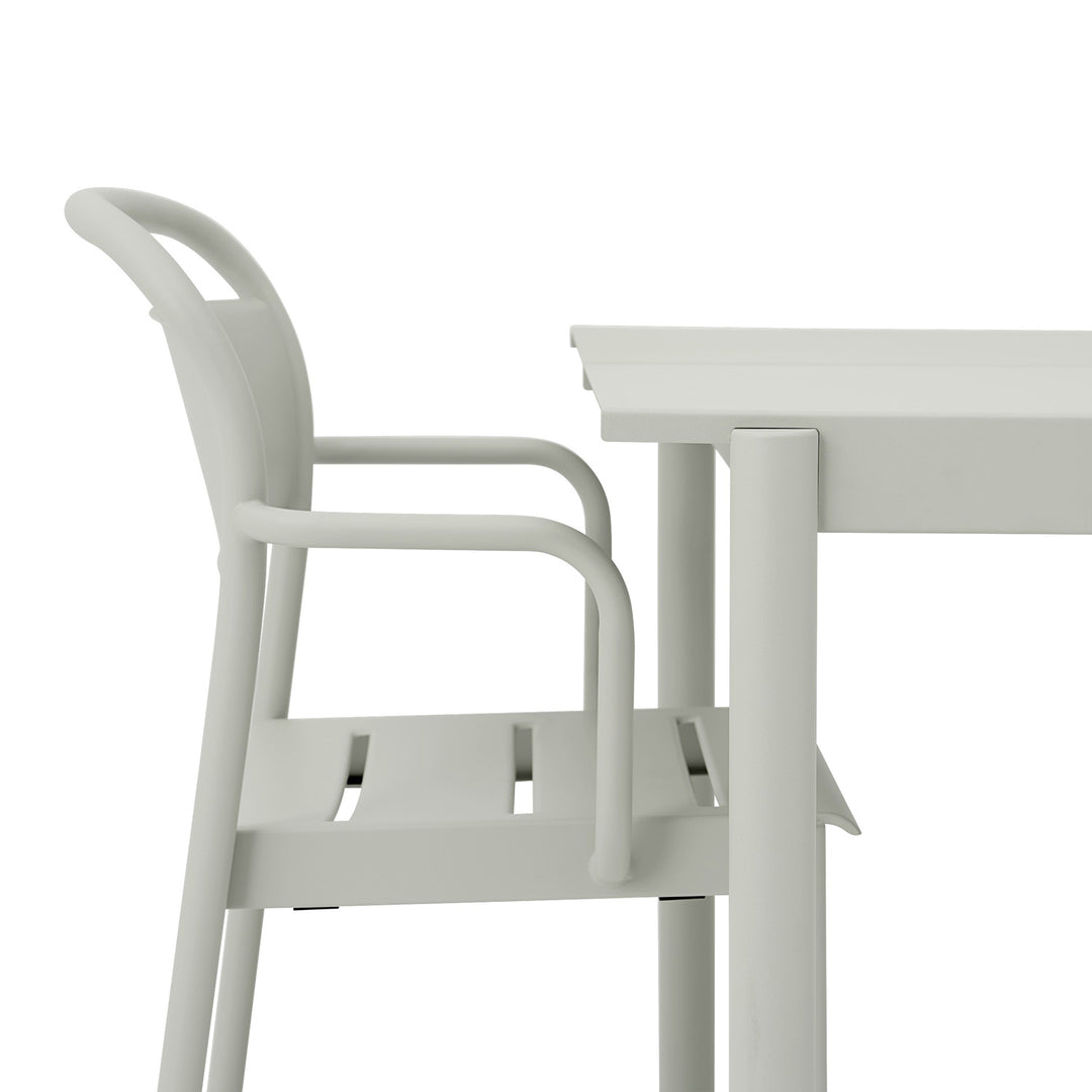 muuto | linear steel table | grey 220x90cm