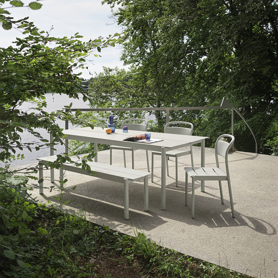muuto | linear steel table | grey 220x90cm