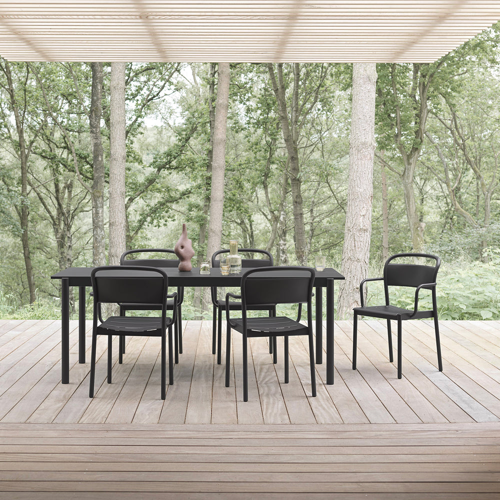 muuto | linear steel table | black 220x90cm